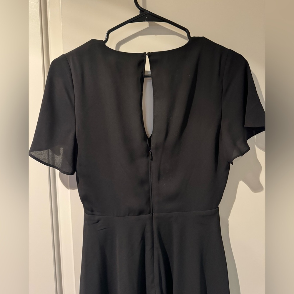 Express Black Mini Dress with Flutter Sleeves - Picture 4 of 5